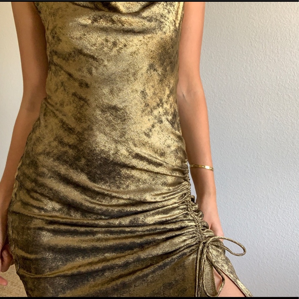 Zara lingerie style metallic dress - Picture 3 of 8